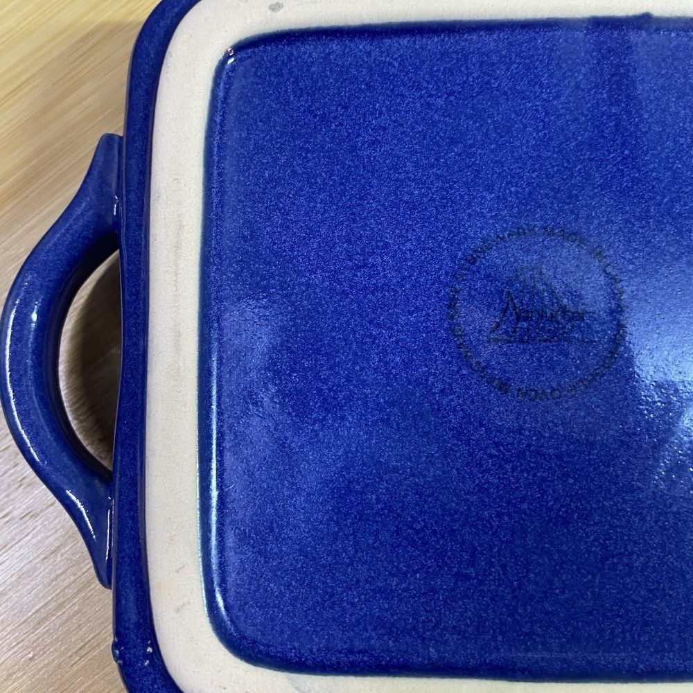 NANTUCKET Square Dark Blue Casserole‎ Baking Dish Serving 6x6x2-great Condition - Picture 8 of 8